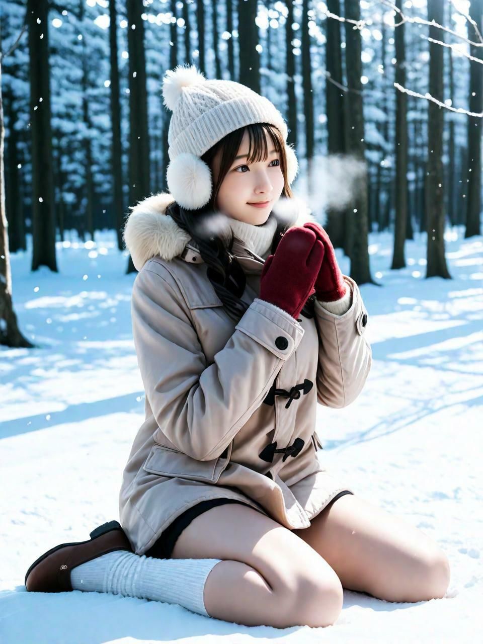 セックス雪の中（411枚）【実写系AI超リアルCG集ult】 サンプル1