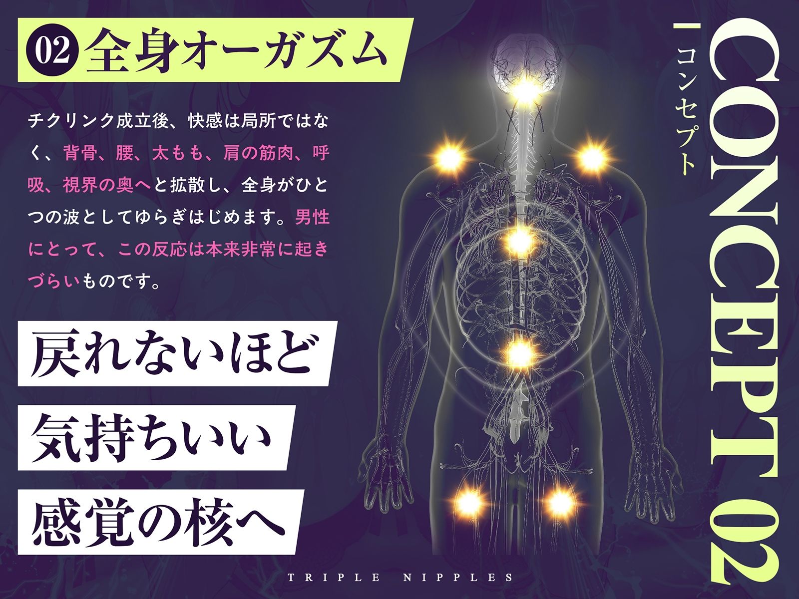 【チクリンク】乳首トリプル〜変性意識と音響誘導で乳首がくすぐったいだけのあなたも「全身オーガズム」へと導くかんたん乳首開発〜 サンプル4