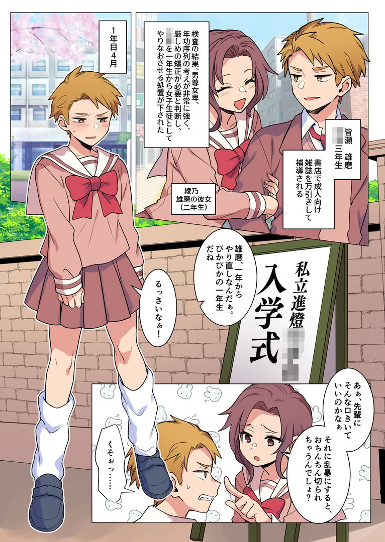 女装退行で矯正される男の子達 サンプル3