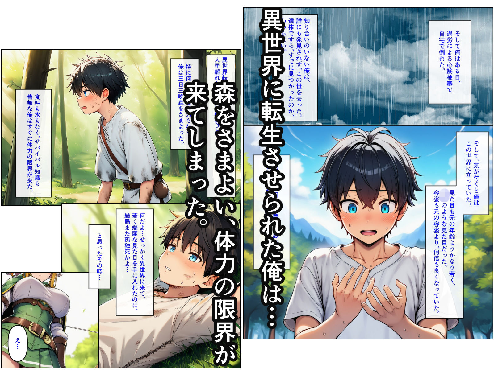 異世界転生して美人巨乳エルフ親子とらぶらぶセックスする話 〜娘編〜 サンプル1