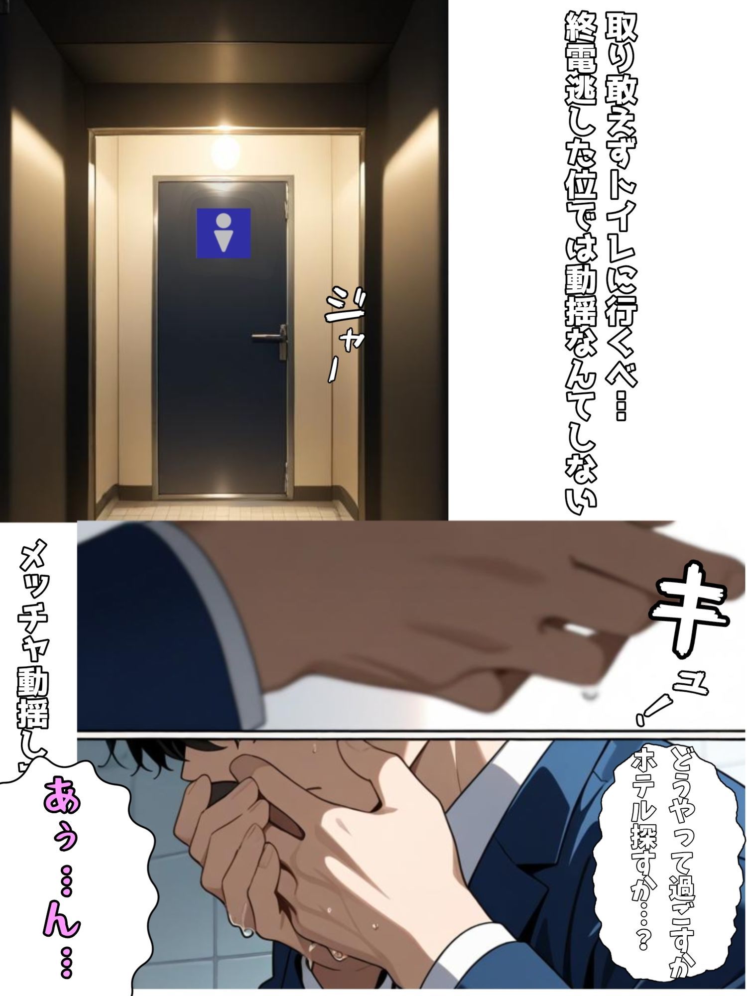 終電逃してトイレに入ったら生オ◯ホが寝ていた サンプル3