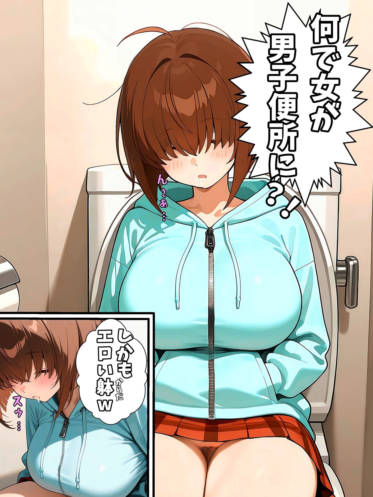 終電逃してトイレに入ったら生オ◯ホが寝ていた サンプル4