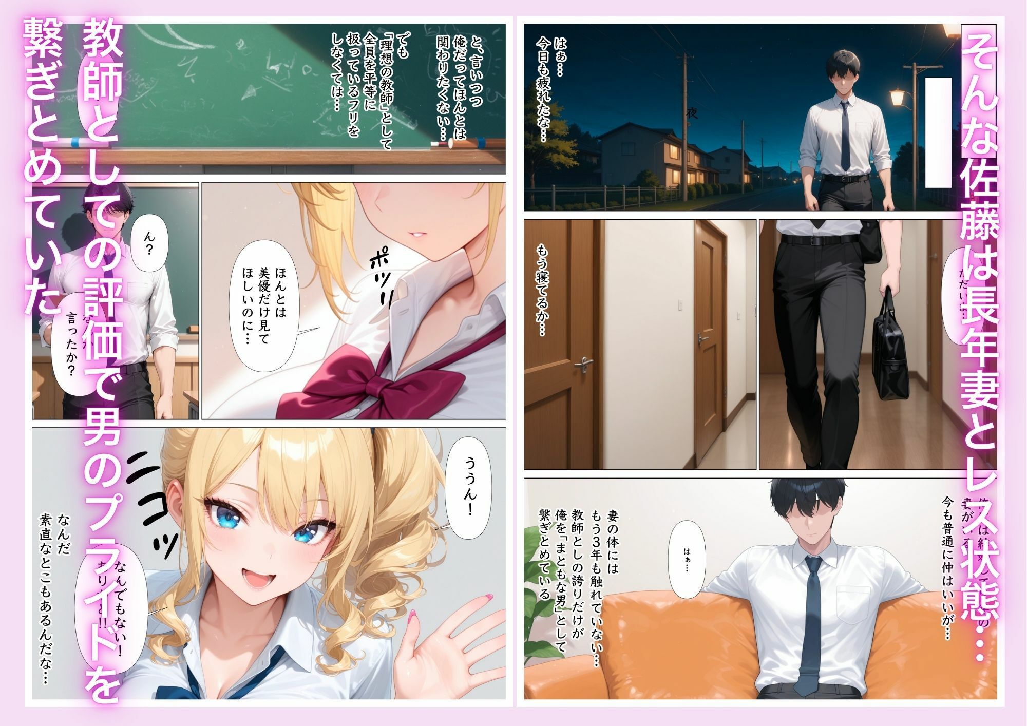 レス教師が教え子金髪ギャルと禁断の中出しセックスした話 サンプル2