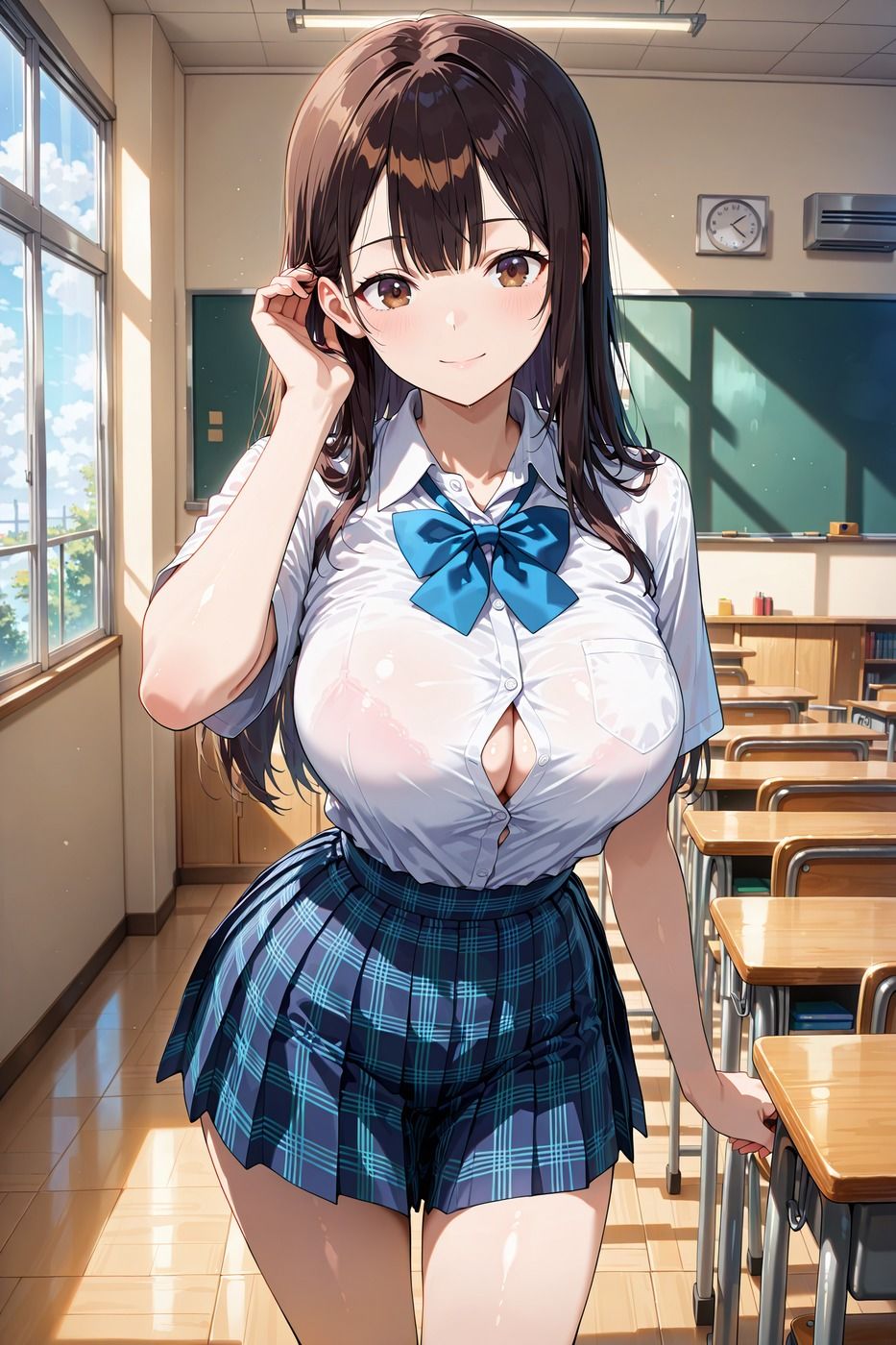 性交指導！女子校性強●中出し〜巨乳委員長は先生のオナホ〜 サンプル1