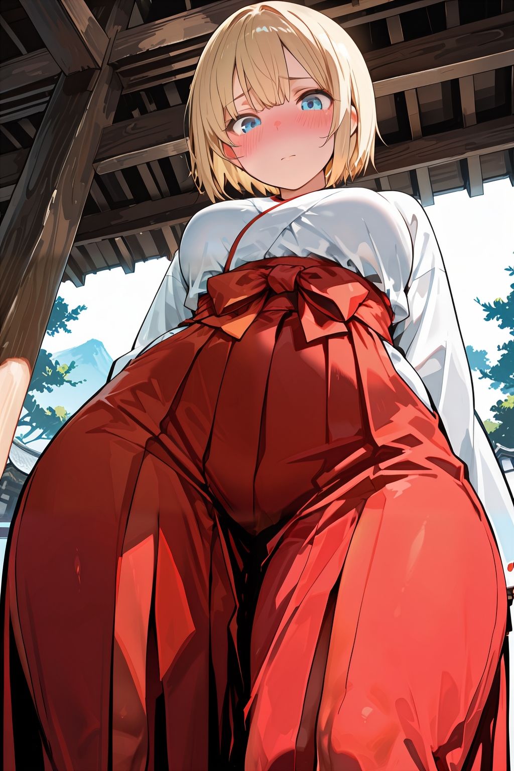 金髪ショートの巫女さん サンプル2