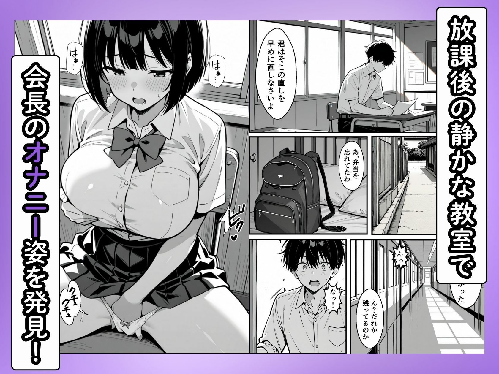 弱みを握られた巨乳生徒会長が快楽に溺れて中出しセックスしまくる話 サンプル2