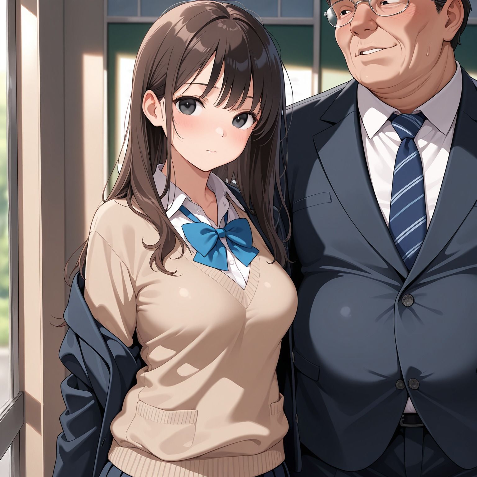 女子校生  性奴●学園  キモオジ教師に女子校生イキ狂い！！ サンプル1