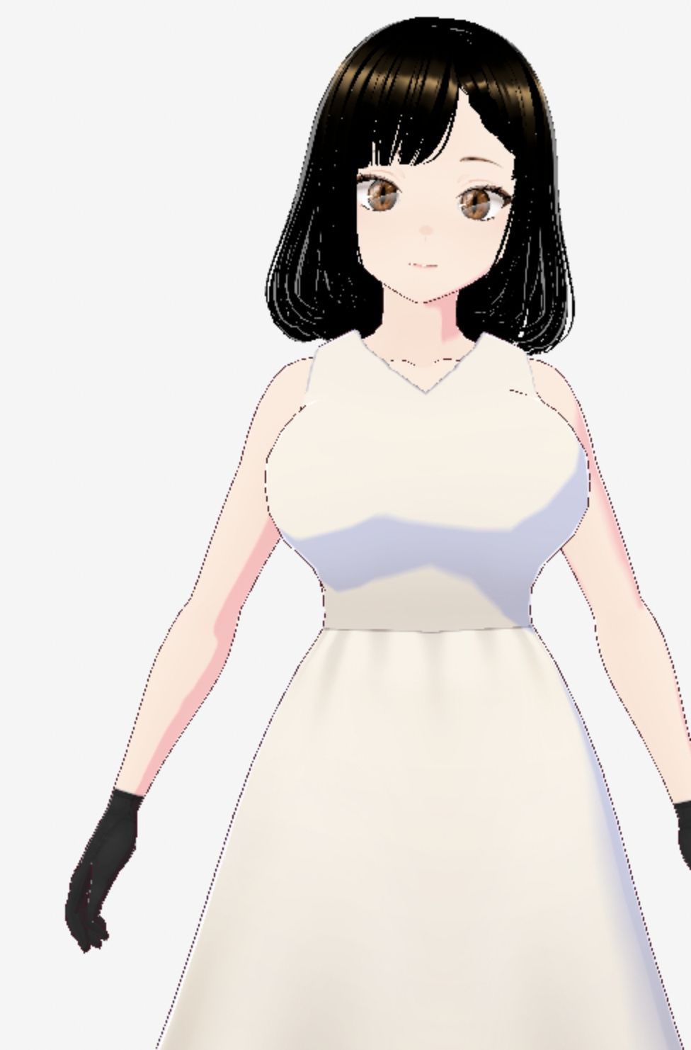 白ワンピースを着たお姉さん（セリフなし  3DCGモデル  イラスト集） サンプル10