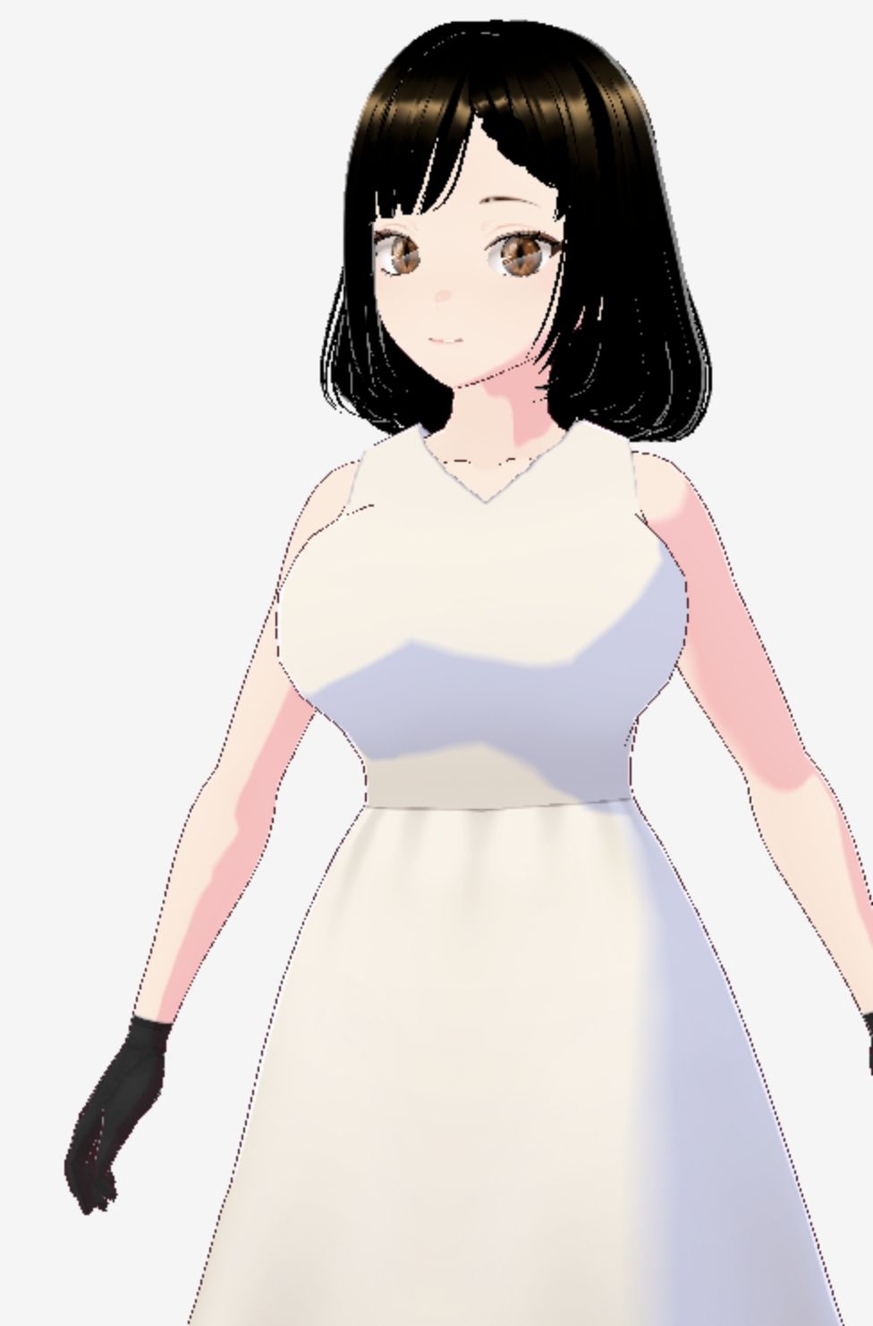 白ワンピースを着たお姉さん（セリフなし  3DCGモデル  イラスト集） サンプル9