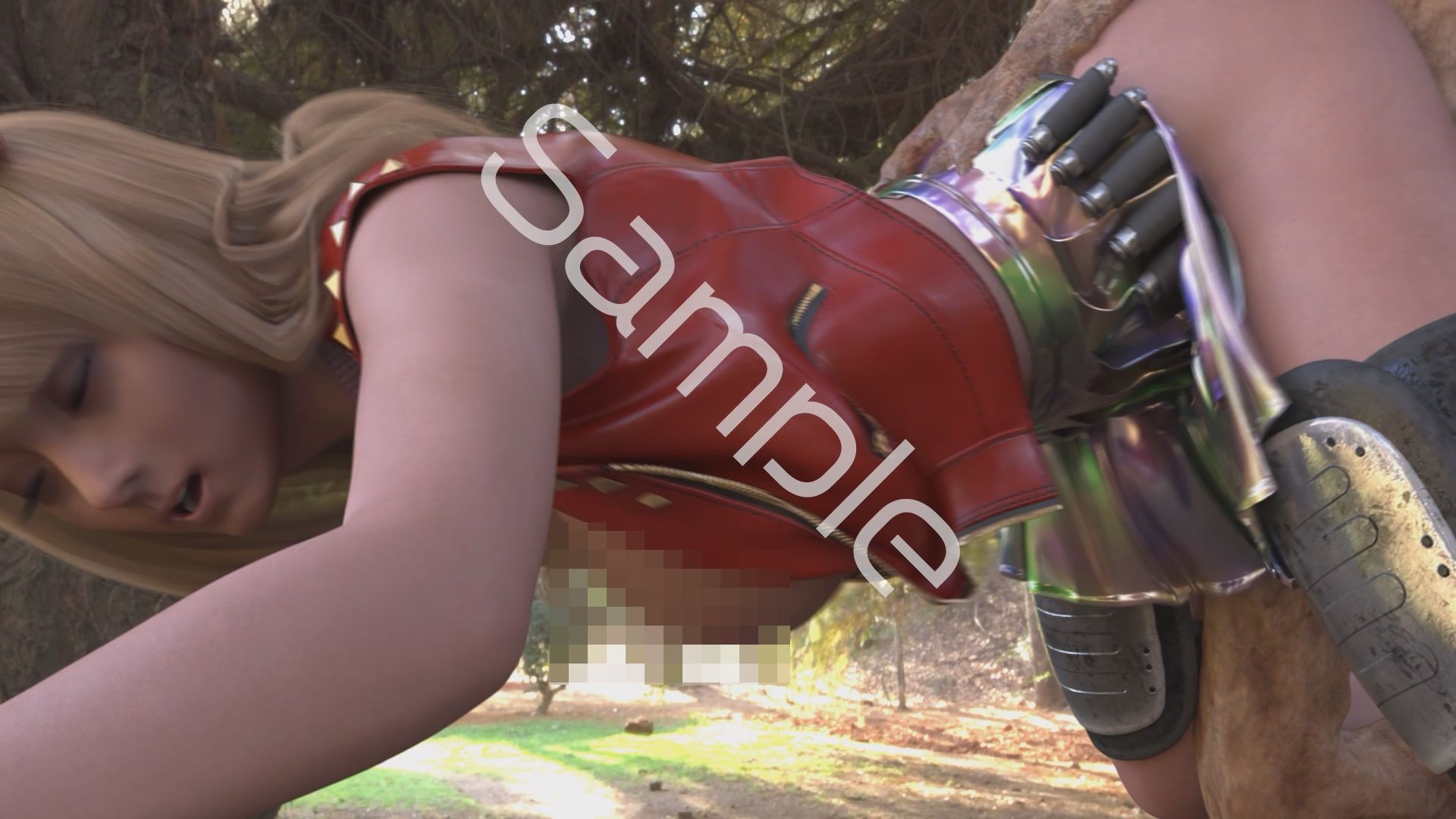 【△100】友梨が主人公のMMORPG『編隊コレクション:Re』ゲーム動画（Vol.13:ゾンビの集団によるレ○プ被害に遭ってしまう:3Pフェラ強●でおっぱい丸出し！） サンプル2